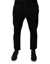 Dolce & Gabbana Black Cotton Stretch Logo Skinny Denim Jeans -   -  Dolce & Gabbana.